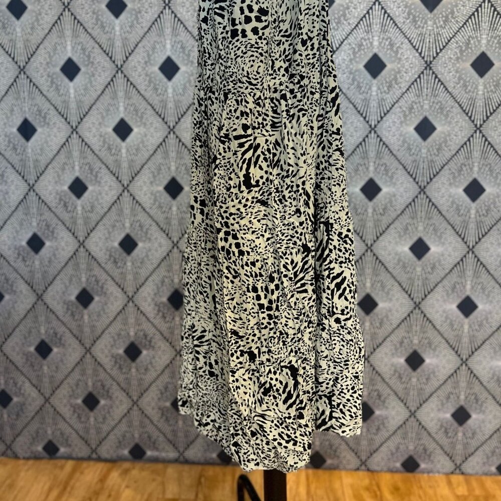 Endless Blu Maxi Skirt-Mint Green & Black